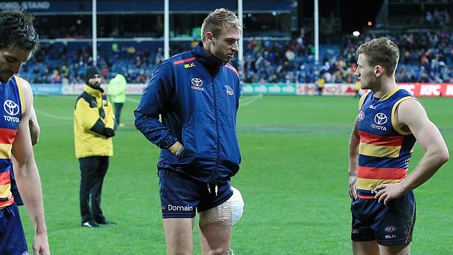 AFL Round 18: Geelong v Adelaide Daniel Talia walks off Picture: Wayne Ludbey