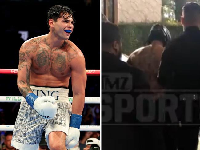 Ryan Garcia was reportedly arrested in the US. Photo: Getty Images and TMZ Sports