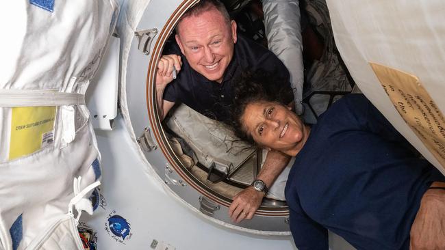 Butch Wilmore and Suni Williams have been stranded aboard the International Space Station since June. Picture: NASA/AFP