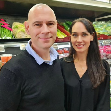 Jimmy and Monique Aschner at the IGA Wahroonga Fresh. Picture: Facebook