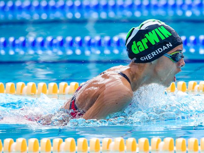 Darwin’s Macey Sheridan is focused. Picture: Glenn Campbell