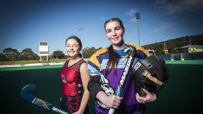 DiamondBacks Phillida Bridley and North-West Graduates goalie Kacee Ponting will play each other for a spot in the Premier League grand final this weekend. Picture: LUKE BOWDEN