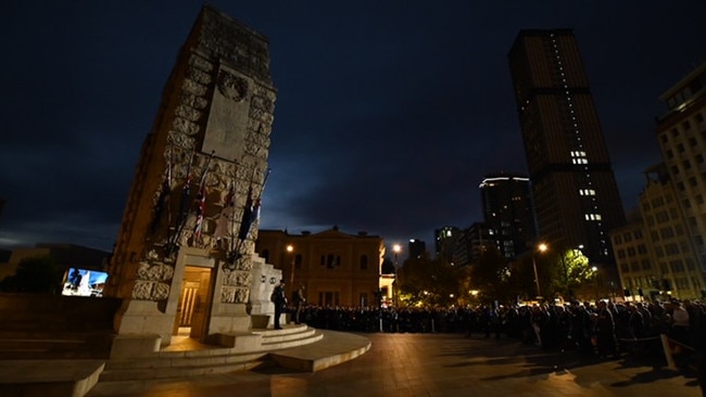 Adelaide Anzac Day Dawn Service. Picture Naomi Jellicoe