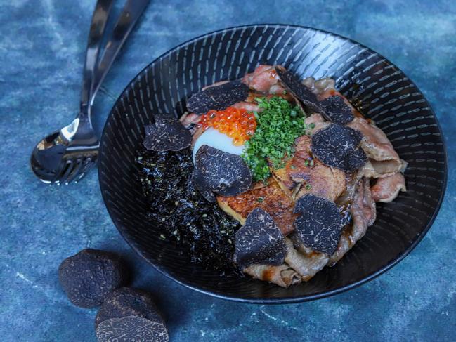 Wagyu beef bowl with truffles at Devo. Picture: Jenifer Jagielski