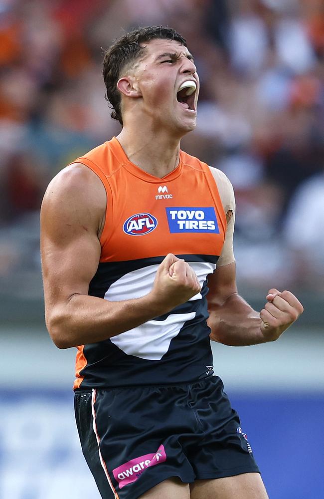 The Demons will look to nullify Giant Finn Callaghan after his breakout performance against Collingwood. Photo by Phil Hillyard