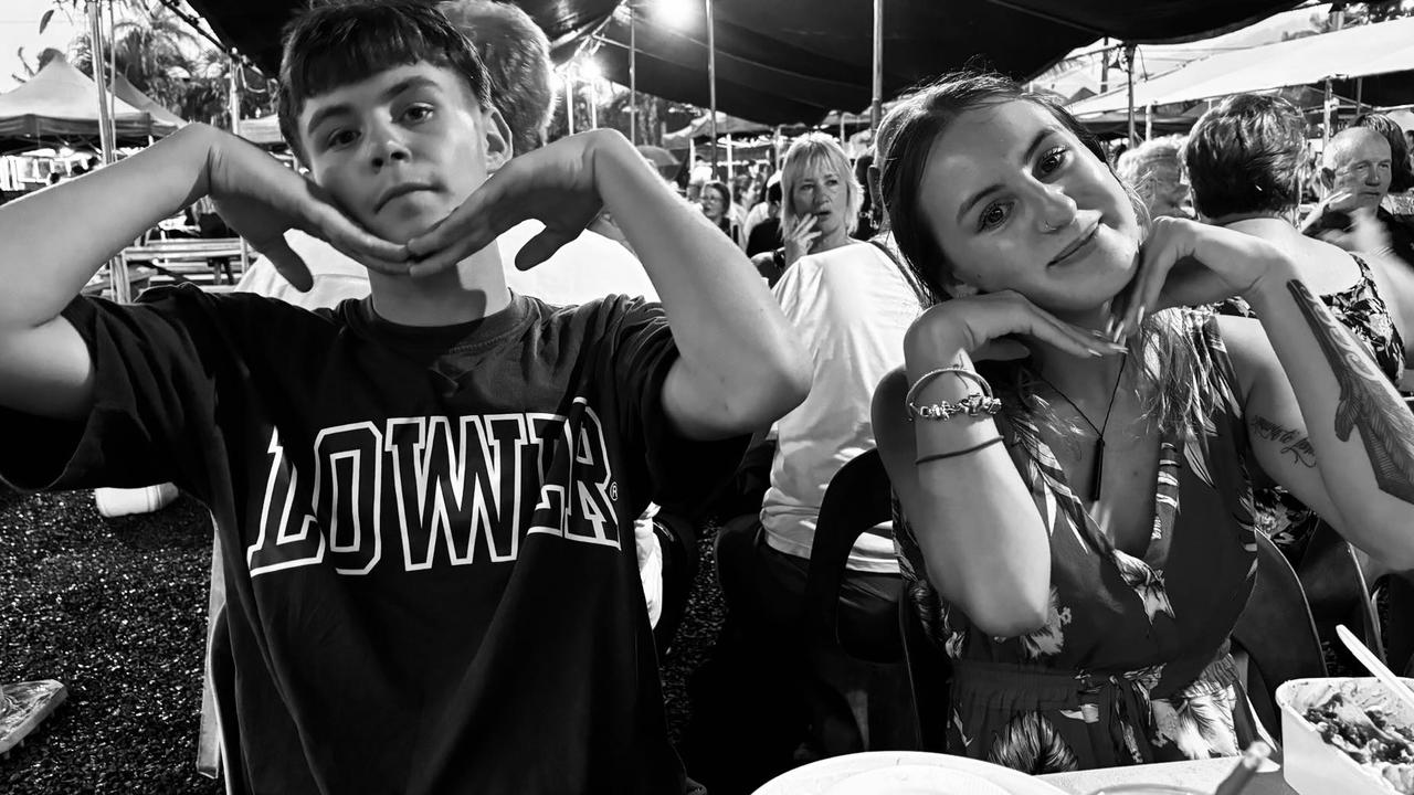 Coolum Colts player Kupa Parata, 15, with his sister Tiare Parata Picture - Facebook.