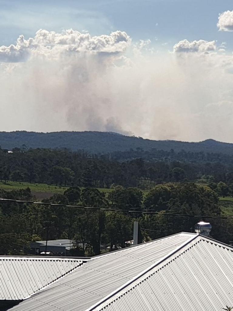 A large hazard reduction burn north of Gympie is creating a lot of smoke but is under control, according to fire services. Taken from St Pats.