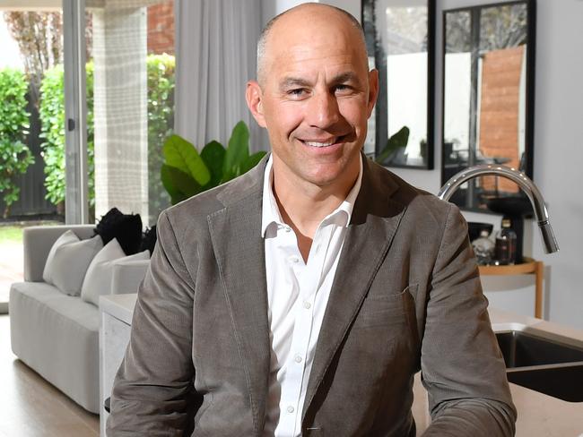 Warren Tredrea poses for a photograph in his home at Heneley Beach, Adelaide on Friday the 4th of October 2019. Warren is selling his luxurious Henley Beach home. (AAP/Keryn Stevens)