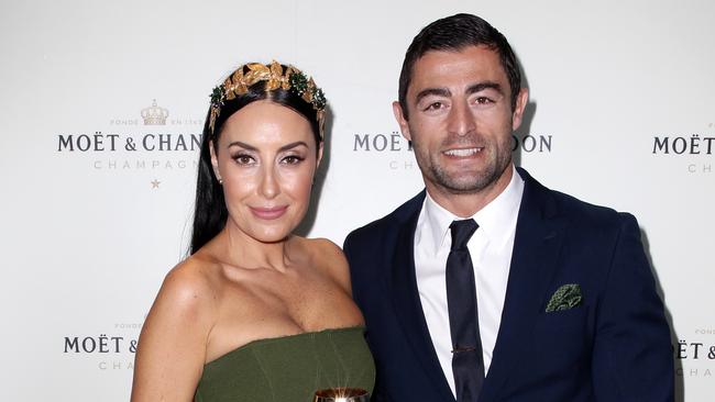Terry Biviano and Anthony Minichiello at the Mo‘t &amp; Chandon Spring Champion Stakes Day held at Royal Randwick. Picture: Christian Gilles