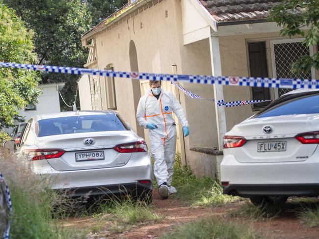 The crime scene in Homebush West. Picture: Jeremy Piper