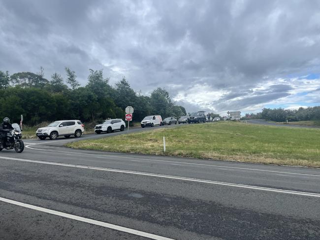 Detours were in place for motorists. Picture: Jack Colantuono