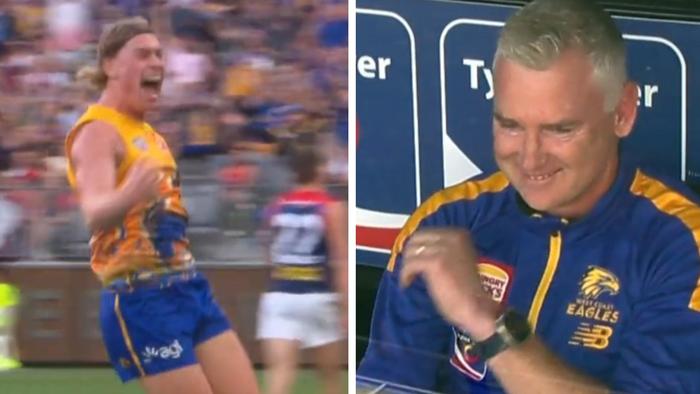 Adam Simpson couldn't help but smile watching his young gun Harley Reid.