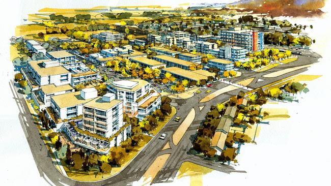 A concept image showing increased density and rejuvenation of Mawson.