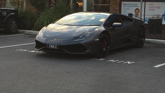 Photographed taking up two parking spaces at the Malvern Shopping Centre. Source: @ColonelDemonSkull/ShitAdelaide/Instagram.