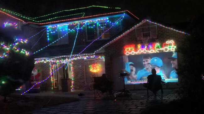 One family has created the ultimate Big Bash viewing area. Picture: Reddit