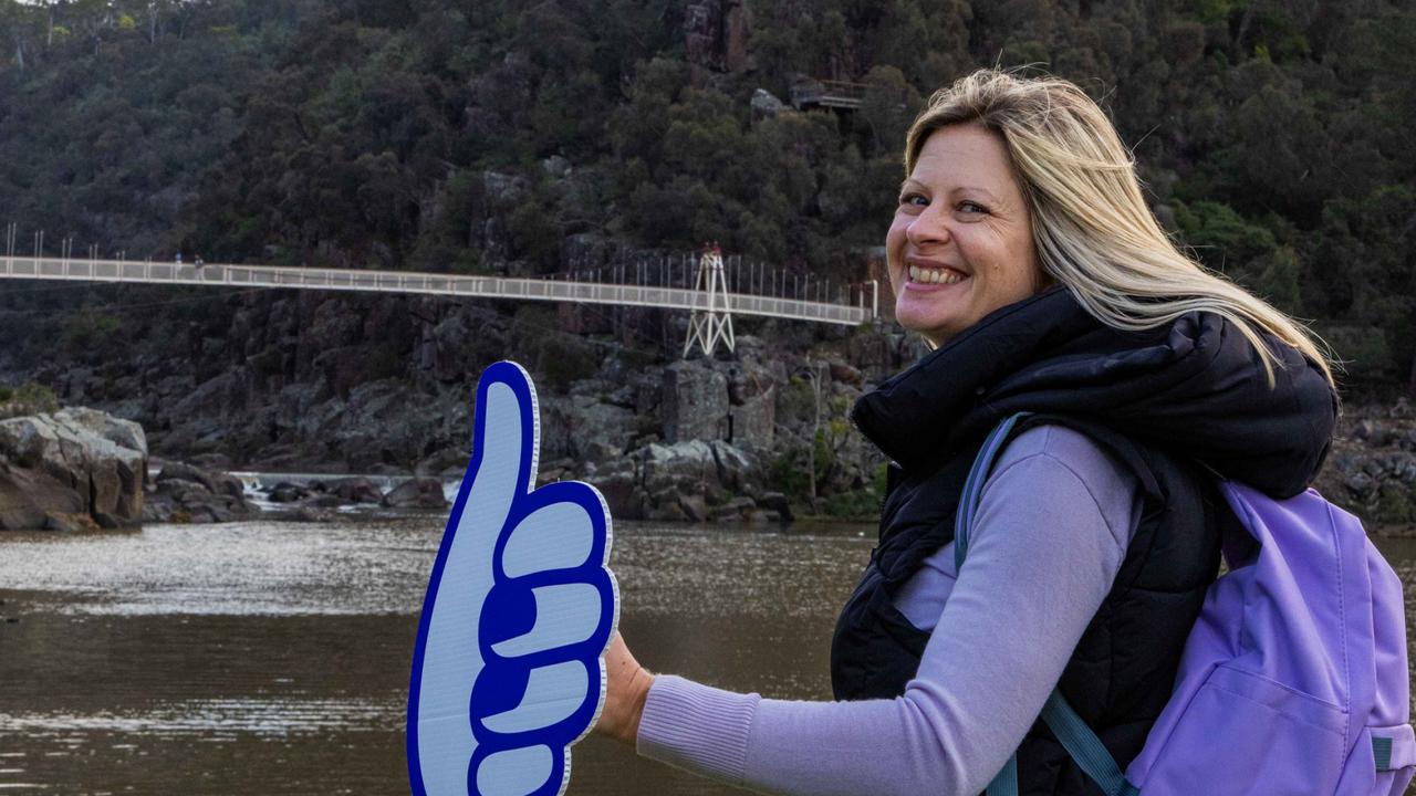 Bonza CCO Carly Povey at Cataract Gorge in Launceston.