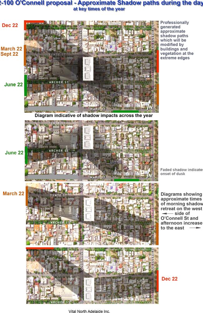 The overshadowing pamphlet released by North Adelaide residents opposed to the 88 O'Connell Street development by Commercial &amp; General. Picture: Vital North Adelaide