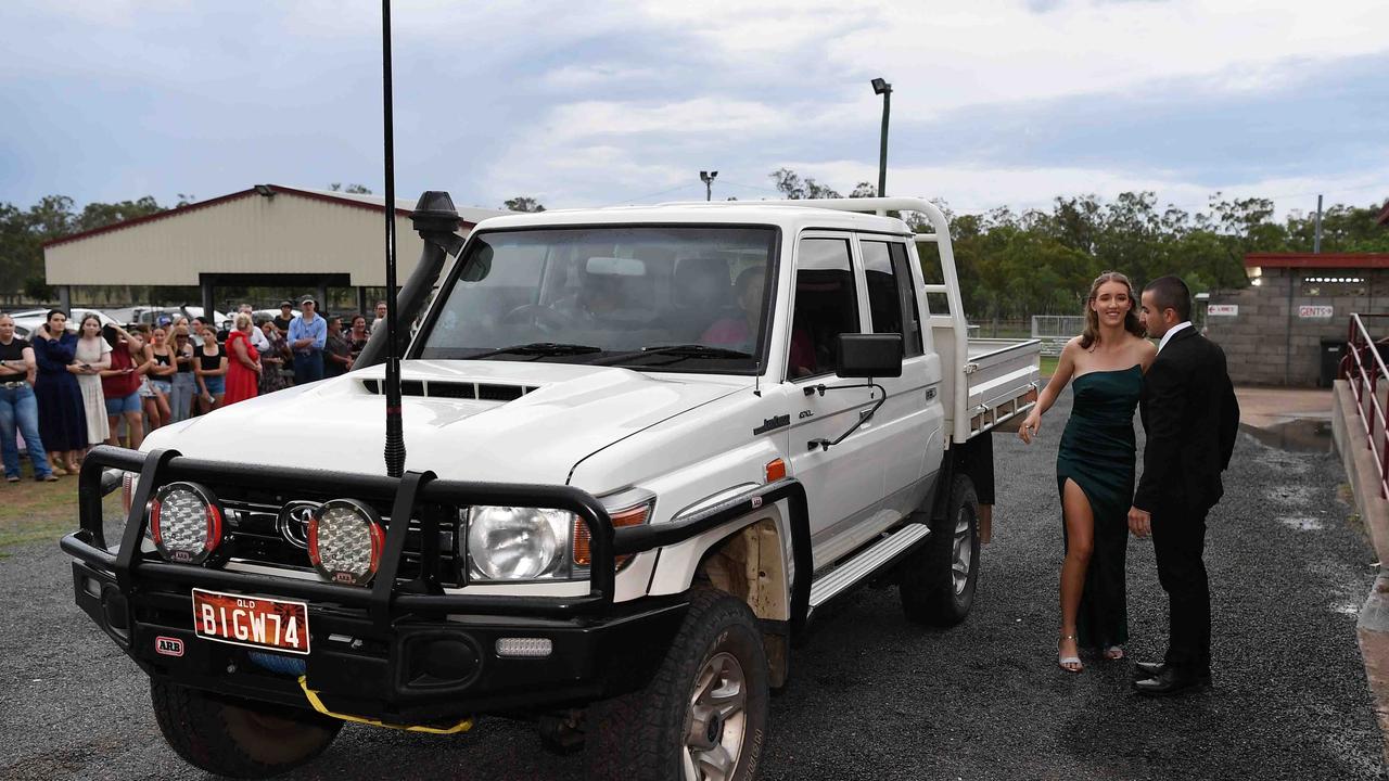 Burnett State High school formal car photos. Picture: Patrick Woods.