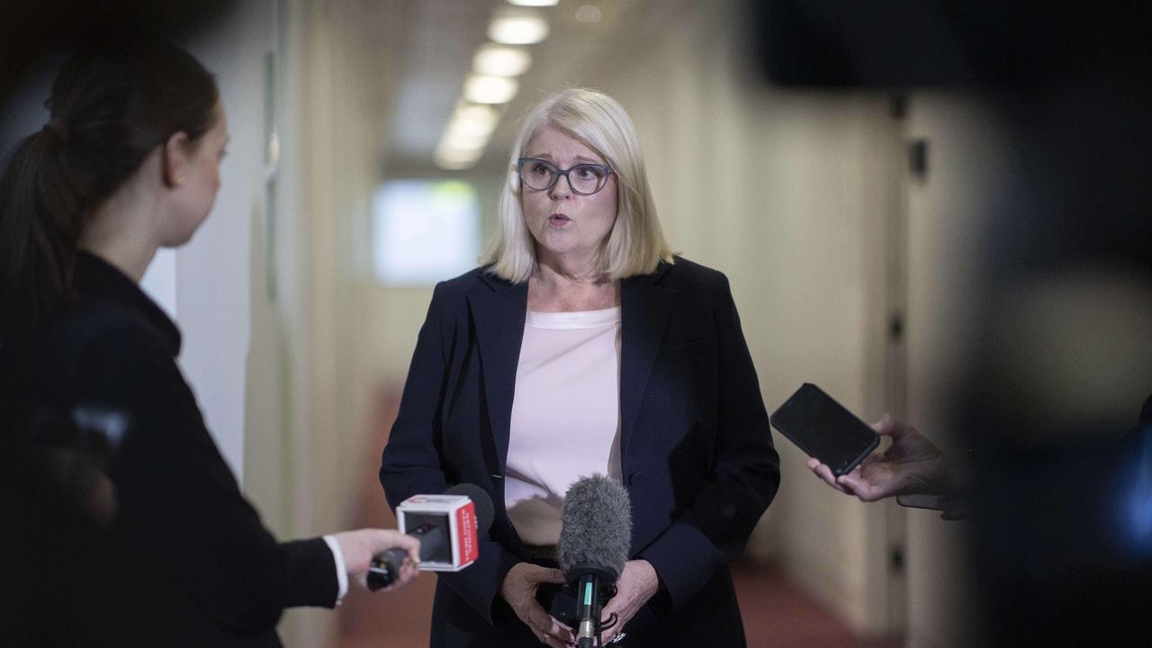 Shadow and former Home Affairs Minister Karen Andrews says the risk of a mission to rescue 60 women and children trapped in Syrian refugee camps is “enormous”. Picture: NCA NewsWire / Gary Ramage