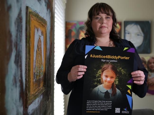 Rebekah Porter in the room of her home dedicated to her daughter, fondly referred to as Biddy. Picture: Dean Marzolla