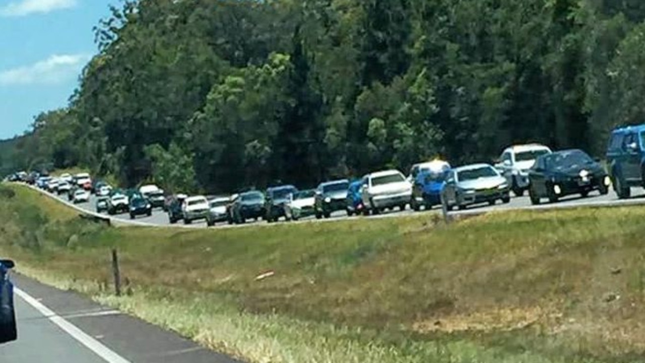 The Bruce Highway is at a standstill from the Sunshine Coast to Brisbane as the long weekend comes to an end. Picture: Facbook/Jacinta Dalton