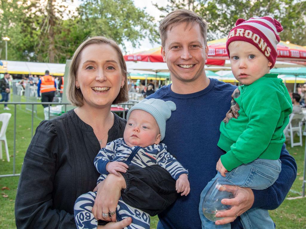 (From left) Lauren, Fletcher, Lachie and Boston Brimblecombe. Toowoomba Carnival of Flowers Festival of Food and Wine. Friday, September 13, 2024. Picture: Nev Madsen