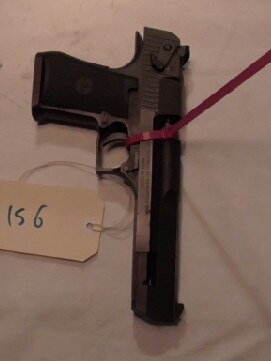 A handgun allegedly found on the property. Picture: SA Police.