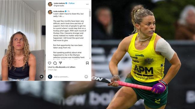 Rosie Malone took to Instagram to slam Hockey Australia