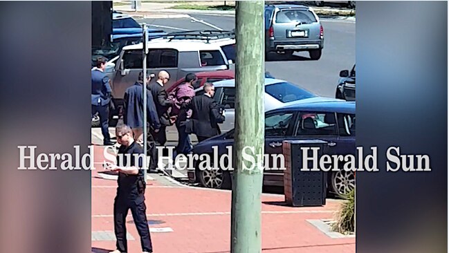 Police arrest Ali Khalif Shire Ali in Werribee. Picture: Supplied