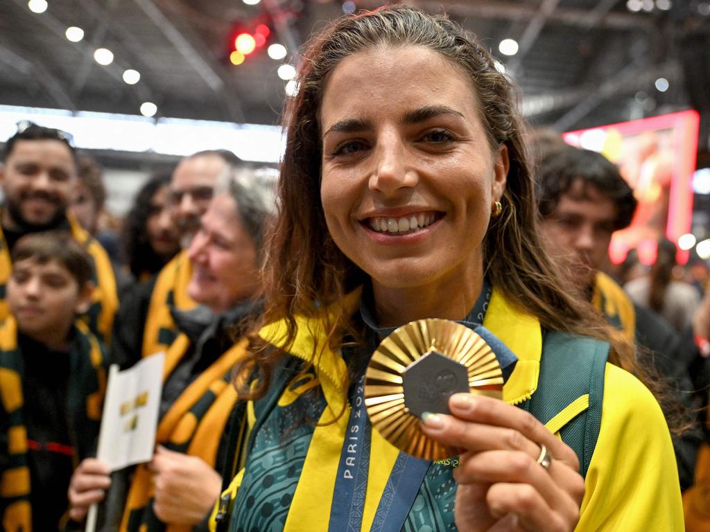 Australia's Jessica Fox, gold medallist in the women's canoe slalom kayak single and canoe single events, is among the athletes who brought home Australia’s best ever Olympics result. Picture: Saeed Khan/AFP