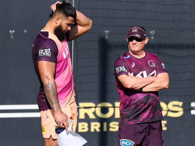 Kevin Walters needs Payne Haas to change his game. Picture: Tertius Pickard
