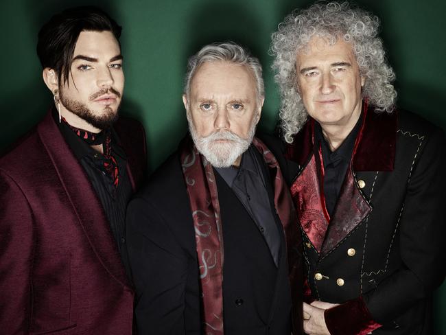 Adam Lambert, Roger Taylor and Brian May are in Australia for the QUEEN + ADAM LAMBERT – THE RHAPSODY TOUR. Picture: Rankin