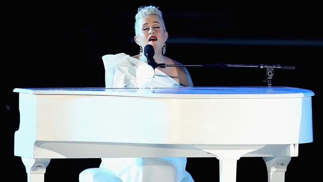 Musical director Katie Noonan had a prominent role in the opening ceremony. Picture: Mark Kolbe/Getty Images