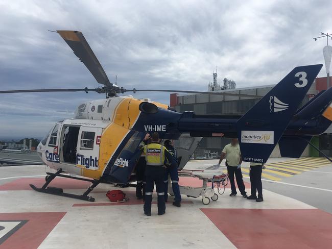 The man was flown to Royal North Shore. Picture: CareFlight