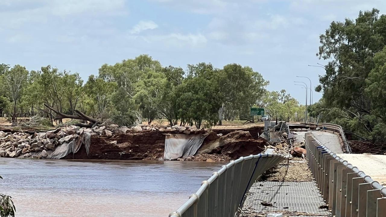 Roads in the are have also sustained significant damage. Picture: Alyssa Storer