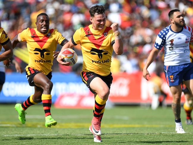 Lachlan Lam playing for Papua New Guinea. Pic: Getty Images