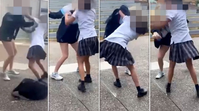 A video of this vicious fight between two schoolgirls was posted to social media this week.