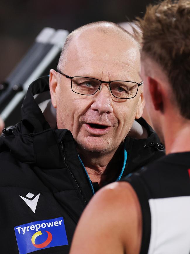 Hinkley had reason to smile. (Photo by James Elsby/AFL Photos via Getty Images)