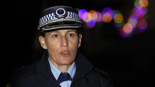 Superintendent Christine McDonald from NSW Police has described the crime scene as “gruesome”. Picture: Jonathan Ng