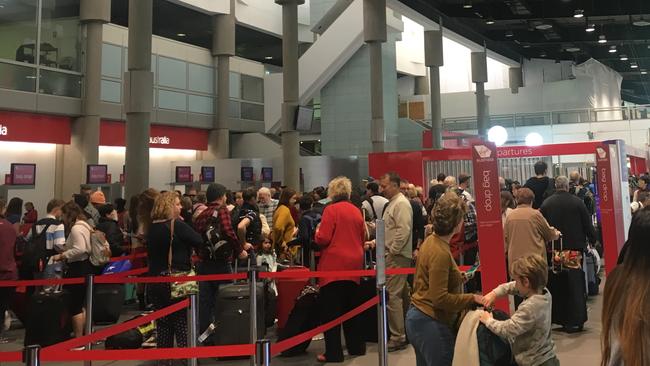Mass airport chaos as scores of flights cancelled