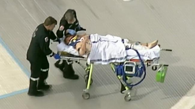 Tony Mokbel was rushed to hospital in a serious condition.