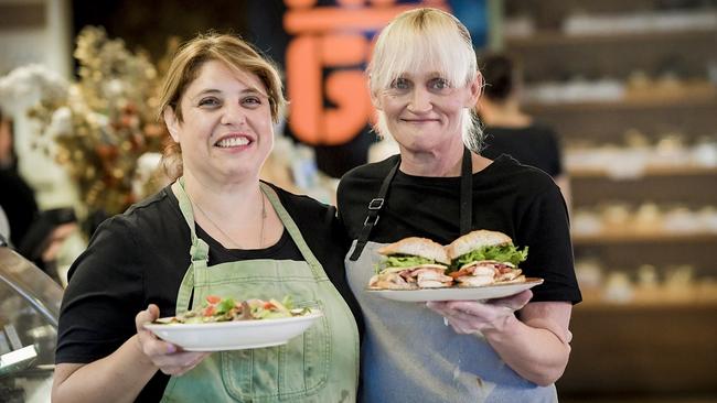 Argo cafe team leader Julie De Ionno, left, with cafe worker Pauline Barker.