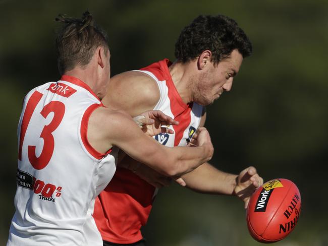 MPNFL Division 2: Karingal v Red Hill. Red Hill player Lachlan Chandler. Picture: Valeriu Campan