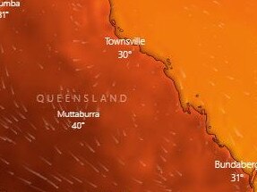 Queensland is in for a week of scorching temperatures. Picture: Windy
