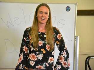 RURAL DREAM: RCS representative Bec Clapperton shares her dreams and journey at the Burnett Inland's Women in Ag Day in Durong on March 3. Picture: Jessica McGrath