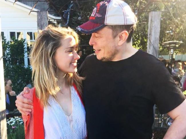 Amber Heard and Elon Musk at the Paddock Bakery on the Gold Coast July 23.