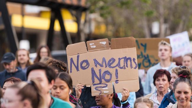 Night march in Toowoomba CBD hosted by DVAC, Friday, October 27, 2023. Picture: Kevin Farmer