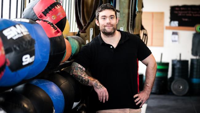 Matthew McKay, personal trainer and owner of gym Raw Strength, was recently recognised with a St Lukes Health Community Award. Picture: MIREILLE MERLET