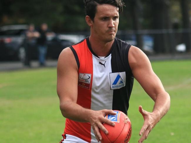 North Ringwood footballer Daniel Wood looks for options in the Eastern Football League (EFL). Picture: Davis Harrigan