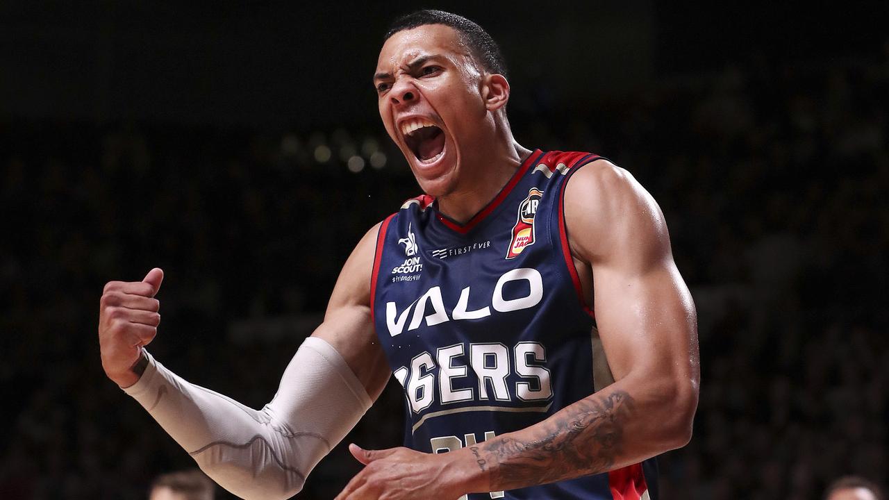 Jacob Wiley will return for the Adelaide 36ers next season after signing a new deal. Picture: Sarah Reed.